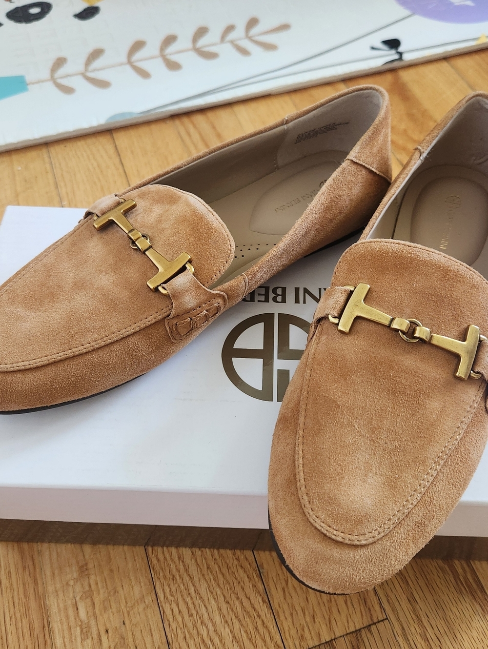 Giani Bernini Tobacco Brown Suede Driving Loafers Size 6